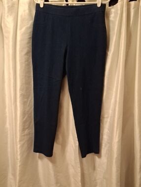 Alfred Dunner Navy Blue Ponte Pull-On Jeans